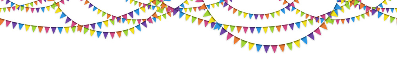 seamless colored garlands background