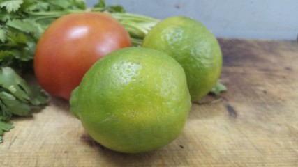 lemon with tamato in kitchen
