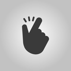 Obraz premium Finger snap icon in flat style. Vector illustration.