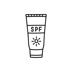 Sunscreen icon illustration isolated on white background