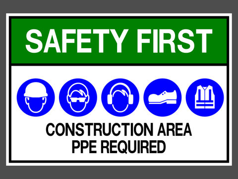 PPE Banner For Construction Work