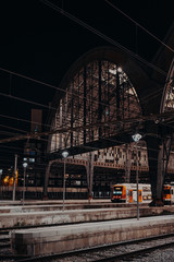 platform night train station