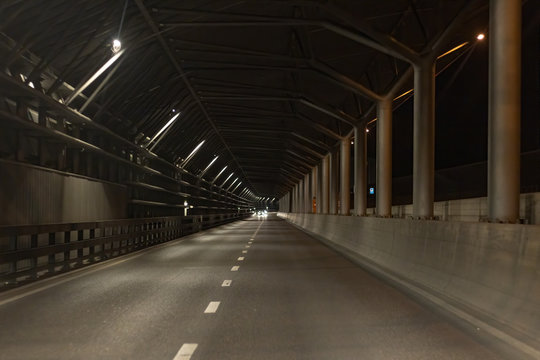 Chiasso, Ticino, Switzerland, Noise pollution protection street