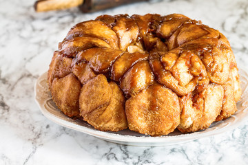 Easter dessert of Pull Apart Carrot Cake Monkey Bread. A yeast bundt cake made with cinnamon,...