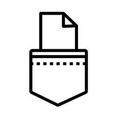 document file in pocket icon