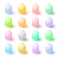 Happy Easter. Egg set. Colorful vector collection. Holiday celebration design vector illustration for your design