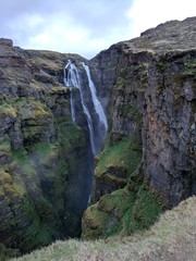 Waterfalls, black sand beaches and cliffs