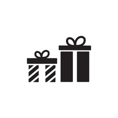 gift icon in trendy flat design, gift box icon