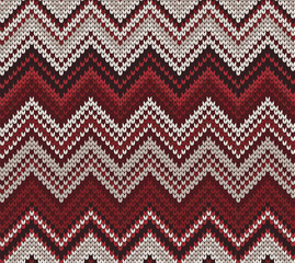 Knitted seamless wavy pattern chevron