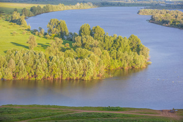 rover corner with landscape island, classic landscape image of summer 