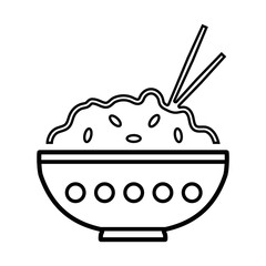 Mongol warrior line icon food