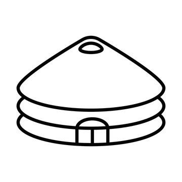 recommend clip art: Mongol warrior line icon yurt