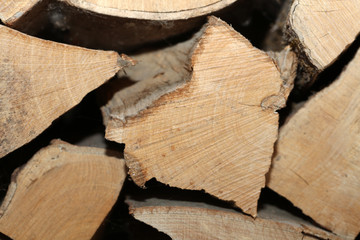 Brennholz Kaminholz Holz aufgestapelt