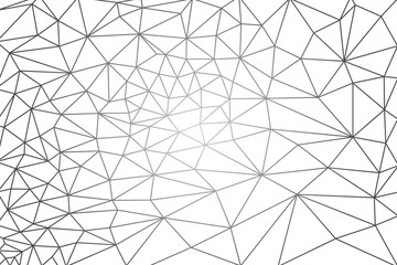Abstract linear geometric background from triangles. Flat vector illustration isolated on white background.