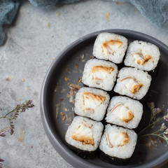 Rolls with eel