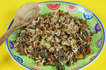 trio de riz aux légumes grillées