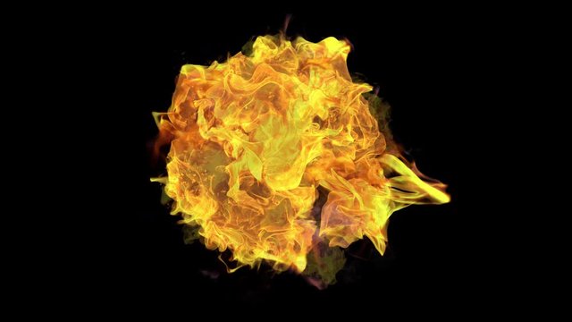 Burning abstract fireball element. Energy Fire looped background. Rendered with alpha channel. Easy to use, just place the clip over your footage. Ideal for visual effects and motion graphics.