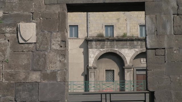 N&aacute;poles. Muralla del Castello del Carmine, IV. Campania, Italia, Europa.