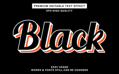 black text effect
