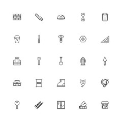 bundle of construction set line icons