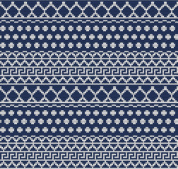 Knitted seamless abstract Greek pattern