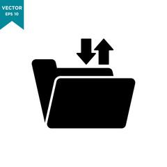 folder vector icon, file folder transfer illustration 