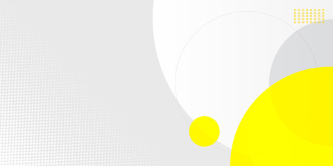 Fresh yellow white abstract background geometry shine and layer element vector for presentation design. 