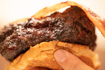fastfood hamburger big meat