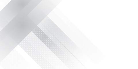 Grey white abstract background geometry shine and layer element vector for presentation design.  Vector illustration design for presentation, banner, cover, web, flyer, card, poster, and wallpaper