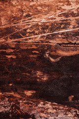 Old rustic wood plank vertical bacground. Rough panel material for vintage backdrop concept.