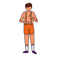 Obraz premium gay man protest avatar character