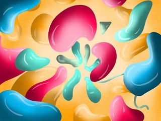 Abstract background with fluid shapes