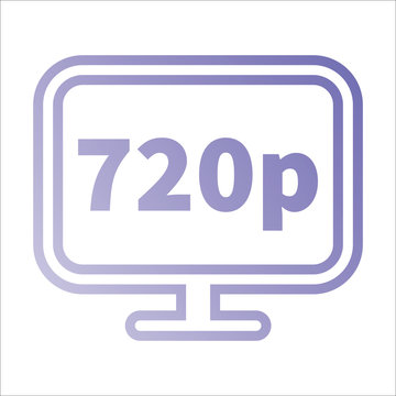 720p resoluition Design icon. vector illustration