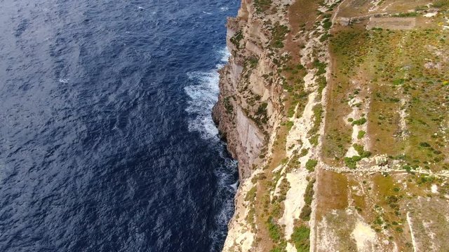 Wonderful coast line of Gozo Malta from above - aerial photography