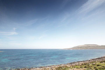 Seascape near Qawra Point Beach in Malta