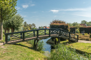 wooden bridge in the Dutch open air museum Zaanse Schans
