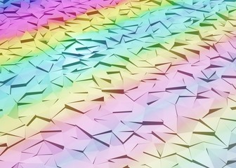 Colored triangles background, 3d rendering