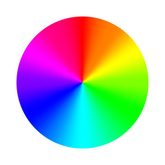 Color wheel palette. RGB, RYB, CYMK system. Color harmony. Vector Illustration.