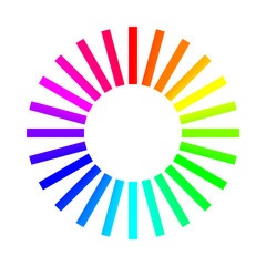 Color wheel palette. RGB, RYB, CYMK system. Color harmony. Vector Illustration.