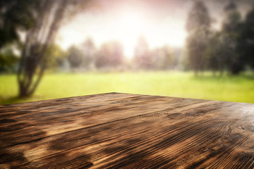 Desk of free space and spring time 