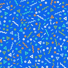 Ditsy geometric pattern in Memphis style. Small vector