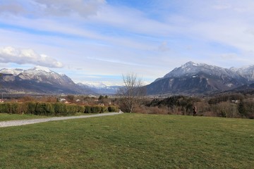 Parc du château de l'échelle dans La Roche sur Foron - ville La Roche sur Foron - Département Haute Savoie - France - Grand espace vert