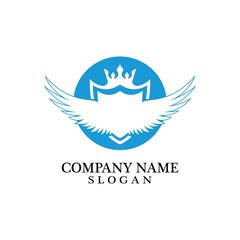 Shield, Wing and Crown for Business Logo Template Design Vector, Emblem, Design concept, Creative Symbol, Icon