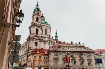 Fototapeta na wymiar Cozy streets of Old Town Prague, Czech Republic.