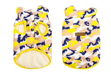 Dog jacket isolated on white