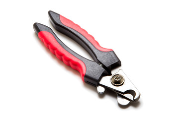 Obraz premium Scissors for cutting nails of an animal isolated on white