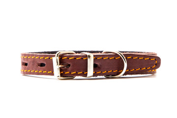 New pet collar isolated on white