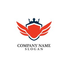 Shield, Wing and Crown for Business Logo Template Design Vector, Emblem, Design concept, Creative Symbol, Icon