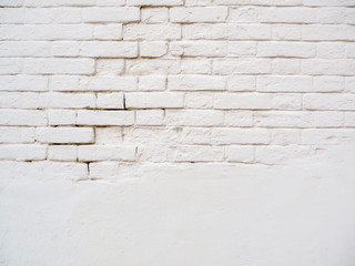 Cracked wall plastered brick real background a