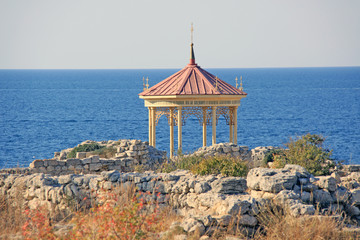 Fototapeta premium Remains of the ancient city of Tauric Chersonesos in Sevastopol